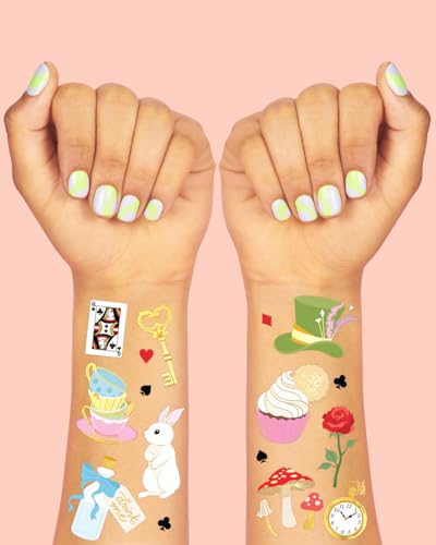 Tea Party Temporary Tattoos - 52 Gold Foil Designs