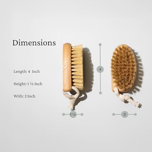 Konex Premium Nail and Skin Care Set (Dry Massage Brush Set and Two-Sided Hand and Nail Brush)