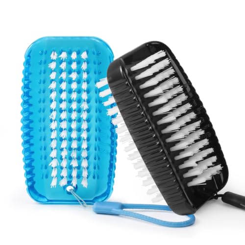 Dual-Sided Nail Brush for Fingernail and Skin Cleaning - Heavy Duty Handle