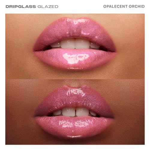 MORPHE Dripglass High Shine Lip Gloss - Semi-Sheer or Full Coverage Lip Color with Glass-Like Shine and Nonsticky Finish - Infused With Squalane & Vitamin E - Opalescent Orchid (0.13 Fl Oz)