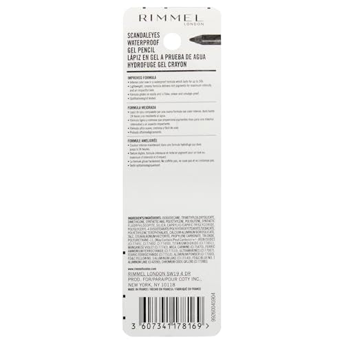 Rimmel Scandaleyes Waterproof Gel Pencil Eyeliner, Black