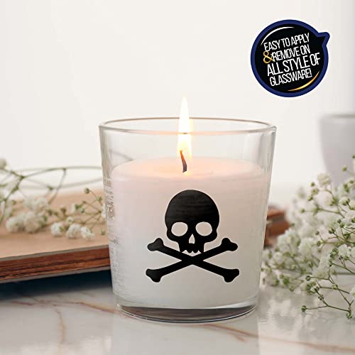 Skull & Crossbones Temporary Tattoos 48-Pack Black