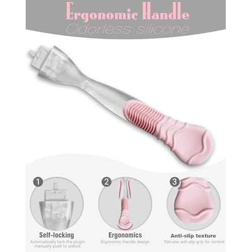 Replacement Razor Handle Compatible with Gillette Venus - Non-Slip Ergonomic Grip, Pink Handle Only (Fits Most Venus Blades) (1)