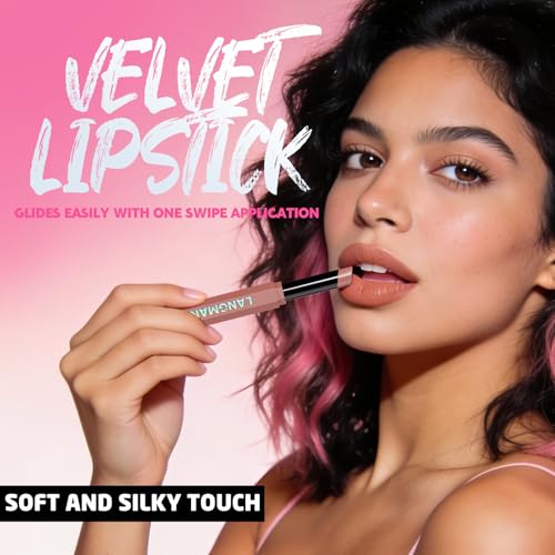 Jolilab 12-Color Velvet Matte Lipstick Set – Nude & Rich Shades