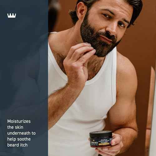 Cremo Beard & Scruff Cream, Palo Santo (Reserve Collection), 4 oz - Soothe Beard Itch, Condition and Offer Light-Hold Styling for Stubble and Scruff (Product Packaging May Vary)