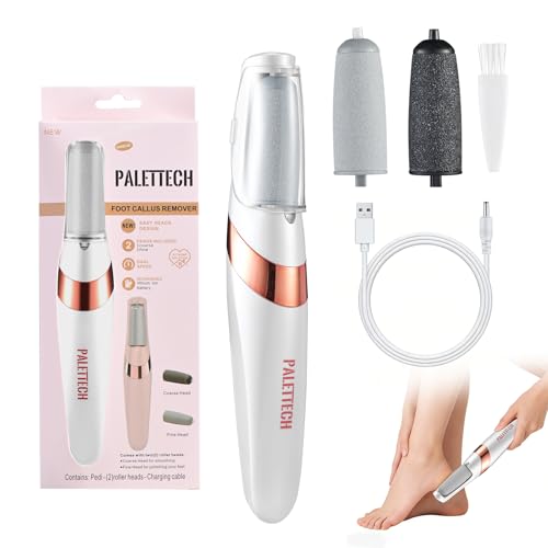 Electric Foot Callus Remover with Dual Roller Heads & LED Light