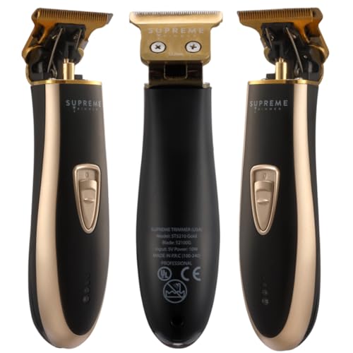 Supreme Trimmer T-Shaper ST5210 | Professional Barber Trimmer Hair Clippers for Men | Cordless Hair Trimmer Zero Gapped Liner Beard Trimmer | Gold
