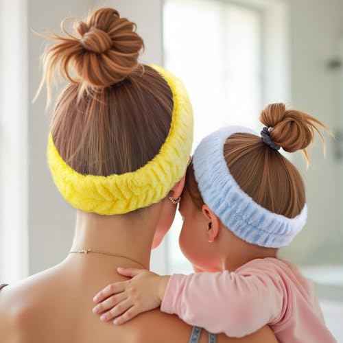 Teenitor Spa Headband, Fluffy Facial 3 Pieces Makeup Headband for Washing Face, Skin Care
