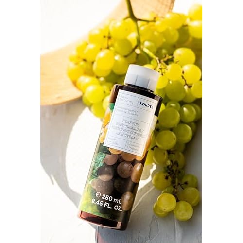 KORRES Renewing Body Cleanser, Santorini Grape, Foaming Shower Gel for Women & Men with Hydrating Greek Botanicals, Body Wash for Smooth Skin, Vegetarian & Cruelty Free, Made in Greece, 8.45 Fl Oz