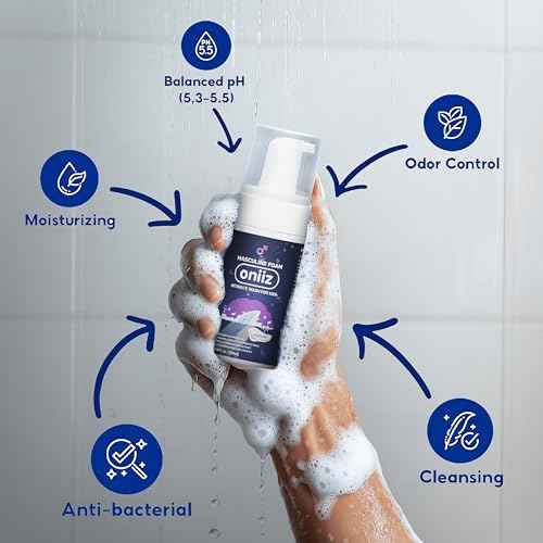 Masculine Foam Perfume Intimate Wash for Men, Triple-Barrier Intimate Defense - Prevents Odor & Itching, Natural Ingredients, pH Balance - Sweet & Alluring Aroma 3.38 fl. oz