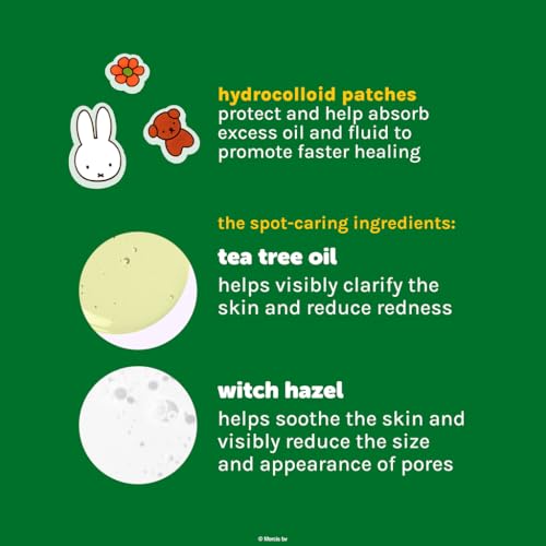 The Cr?me Shop Miffy Clear As Day! , Korean Hydrocolloid Spot Blemish Patches, Infused with Tea Tree and Witch Hazel to help conceal blemishes and absorb excess oil- (Pack Of 2)