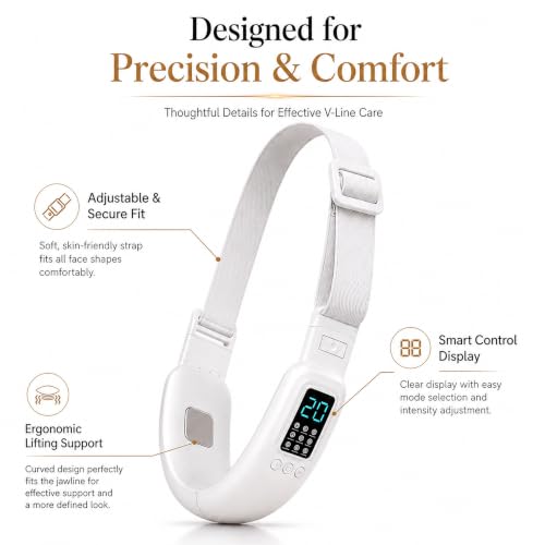 Cteart Electric V-Face Lift Device | Double Chin Massager, 8 Modes