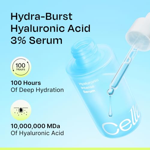 Celladix Hyaluronic Intense Serum ? 95% Pure Hyaluronic Acid with Jeju Deep Sea Water & Peptides ? 100 Hours of Hydration, Gentle Soothing Care for Radiant Skin ? Korean Skincare, 1.01 Fl Oz