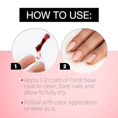 Seche Forte Nail Strengthening Treatment Base Coat - Biotin & Bamboo, 0.5 oz