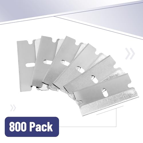 Bates- Single Edge Razor Blades, 800 Pack, Silver, Carbon Steel Razor Blades Single Edge Blades