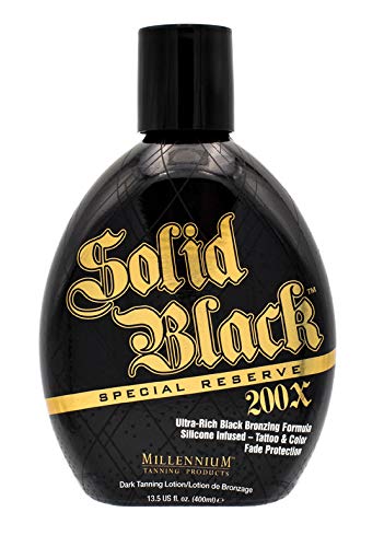 Millennium Solid Black 200X Tanning Lotion with Bronzer – 13.5 oz