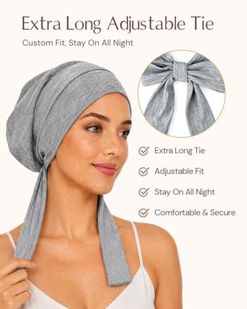 Adjustable Satin Sleep Bonnet for Curly Hair