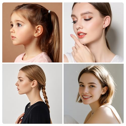 Ear Piercing Kit - 4pcs Disposable Gun with Hypoallergenic Steel