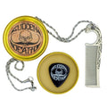 Mustache Wax Strong Hold Sudden Death 1 oz Tin & Necklace Death Grip Mustache Comb Mens Combo Kit - Grooming For Men Handlebar Moustache