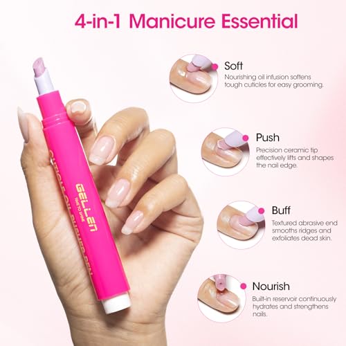 Gellen 4-in-1 Cuticle Oil Pusher Pen - Moisturize & Groom Nails