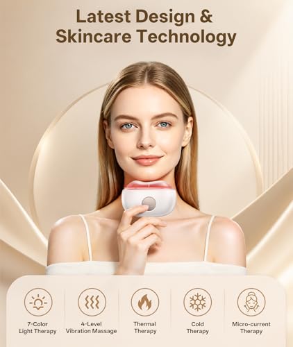 Dopsikn 7-in-1 Red Light Gua Sha Facial Massager with Hot & Cold