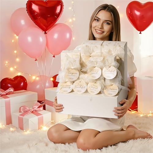 Spa Gifts for Women Teen Girl Gifts Trendy Stuff, Positive Affirmation Cards & Self Care Baskets Preserved Rose Flowers Set, Get Well Easter Birthday Mothers Day Gift for Mom Her Grandma Girls Friend
