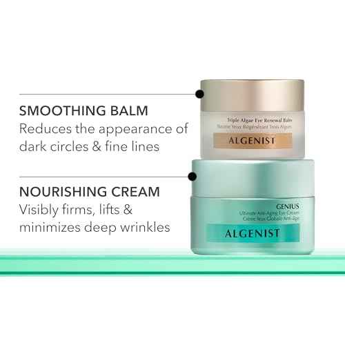 Algenist Triple Algae Eye Renewal Balm - Hydrating Vegan Eye Cream with Caffeine, Alguronic Acid & Vitamin E to Help Reduce Dark Circles, Puffiness, Fine Lines & Wrinkles - Travel Size (0.5 oz)