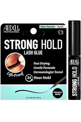 Ardell Waterproof Lash Glue Black - Fast-Drying, 24-Hour Hold for Strip Lashes