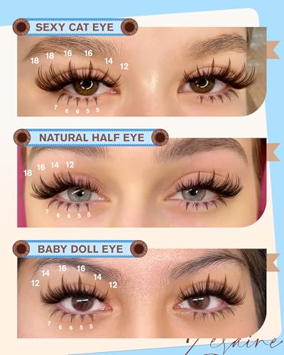 Brown Lash Clusters 12-18mm with Spikes & Bottom Lashes