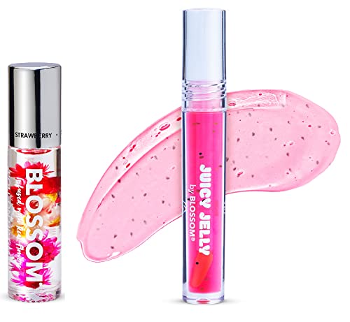 Blossom Strawberry Lip Gloss & Nourishing Lip Oil 2 Pack