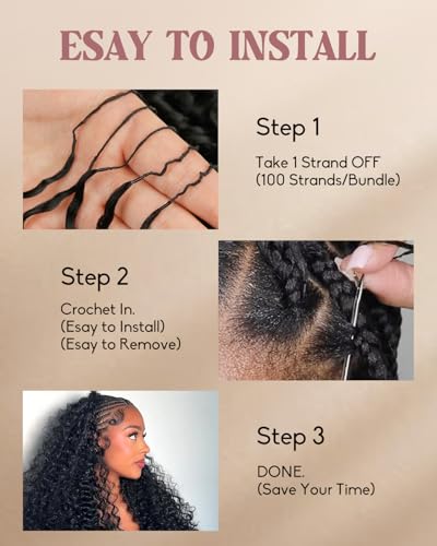 Alididi Crochet Human Hair 18 Inch 100g Feather Knots Extensions