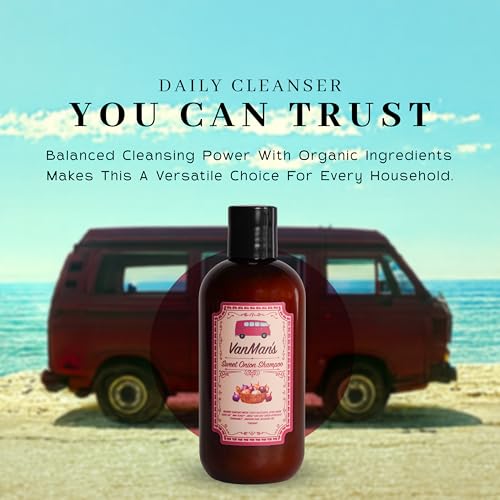 VanMan Sweet Onion Nourishing Shampoo 8oz Plastic Bottle – Organic Olive Oil & Honey, No Onion Scent