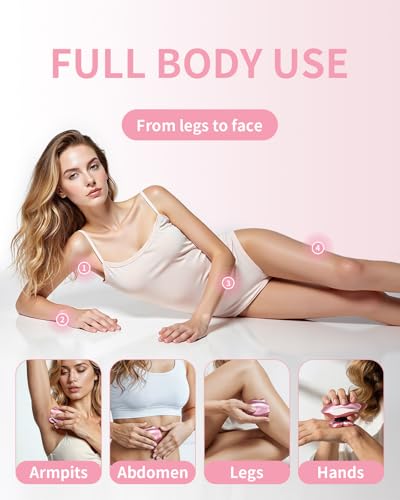 Pink 5-in-1 Women's Electric Razor with LED Display Waterproof Travel Trimmer
