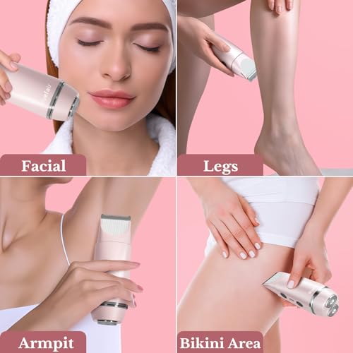 Bluefair 2-in-1 Bikini Trimmer for Women - Waterproof Electric Shaver