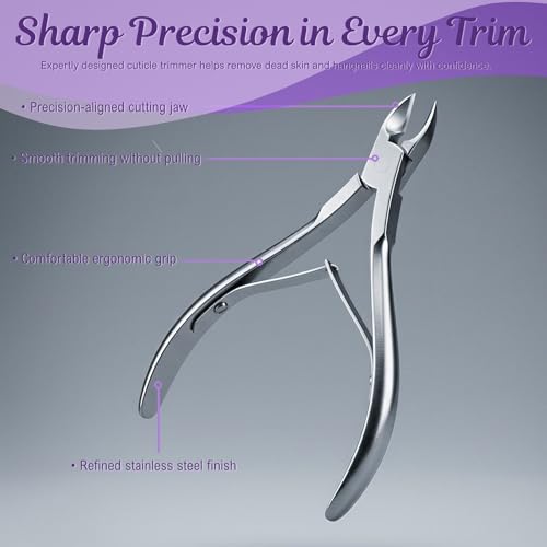 2 Pack Stainless Steel Cuticle Nipper & Pusher Set - Manicure Pedicure Tools