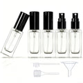 5-Pack 5ml Glass Travel Perfume Bottles with Funnel & Dropper