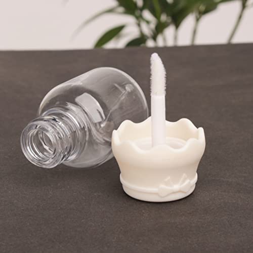 COSIDEA 10PCS Empty 15ml baby bottle lip gloss tubes White Cute Lipgloss Container Tube Packing castor oil container (10)