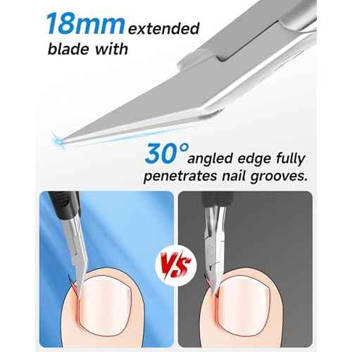 Nail Clippers,Toenail Clipper for Ingrown or Thick Toe Nails,Fingernail Clipper for Men Women Seniors with Stainless Steel Straight Blade Soft Handle Nail Cutter Black