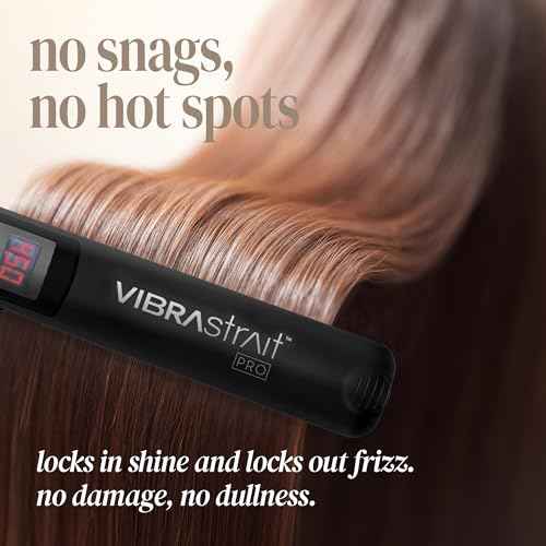 Value Bundle: Vibrastrait Pro Vibrating Flat Iron, 1-inch with Travel Case & Travel Size Cloud 9 Restoring Shampoo & Restoring Conditioner, 3 Fl Oz | Professional Hair Styling Tools