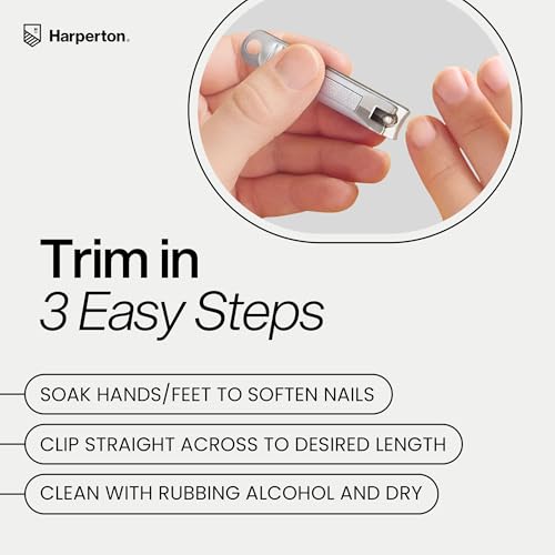 Harperton Nail Clippers Set - 2 Pack Stainless Steel with File