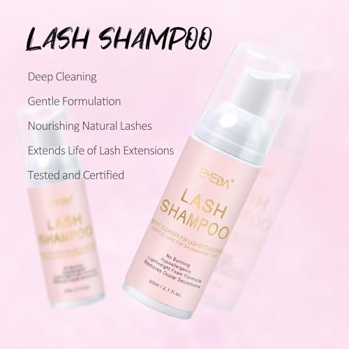 EMEDA Lash Shampoo Kit with USB Fan Dryer & Brush