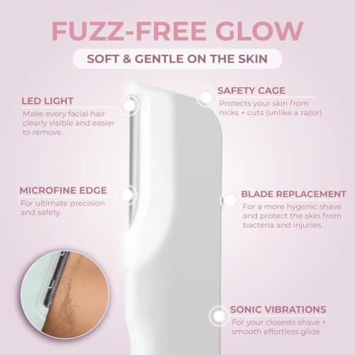 RIKI Ex Fuzz Off Dermaplaning Facial Razor - Peach Fuzz Removal Tool