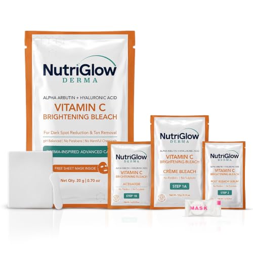 Nutriglow Vitamin C Bleach for Tan Removal & Hair Lightening 6-in-1 20g