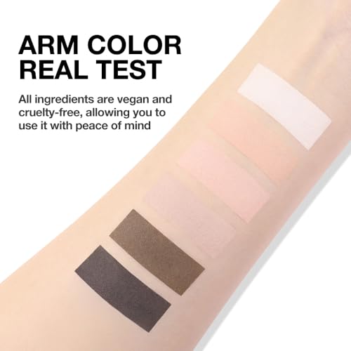 HHLTOH Neutral Nude Eyeshadow Palette - 6 Colors, Matte & Shimmer, Travel Size, Waterproof & Vegan