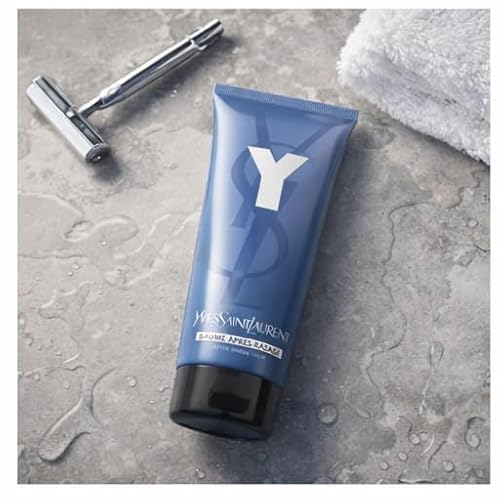 Yves Saint Laurent Y After Shave Balm for Men, Moisturizing Post-Shave Face Balm, Alcohol-Free, Fresh Citrus & Woods Scent, 1.6 oz / 50 ml Flip Top Tube UNBOXED (3 Pack)