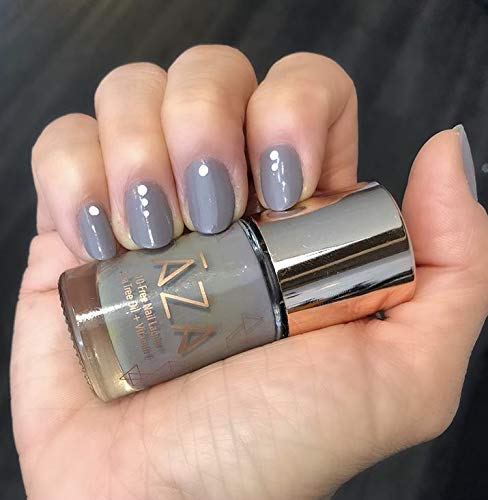 AZA Nail Polish - Vegan, 10-free, Cruelty-Free, Non-Toxic, Chip Resistant, Fast Drying, Gel-Like, Taupe Gray with a hint of Purple, Gorgeous Shades (Don't Take it Personal)