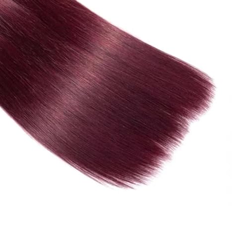 #99J Burgundy Straight Hair Bundles - 20, 22, 24 Inch, 3 Pack
