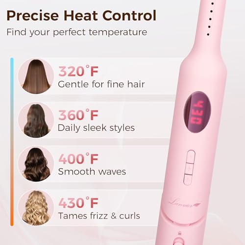 Lanvier Airflow Styler | 2-in-1 Curling Iron & Straightener for Short Hair