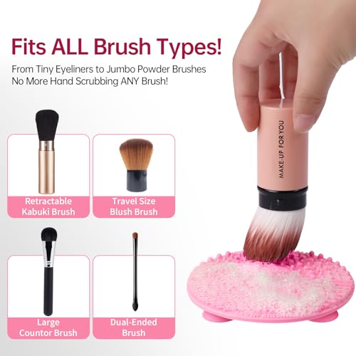 Norate Silicone Makeup Brush Cleaner Mat with Suction Cups