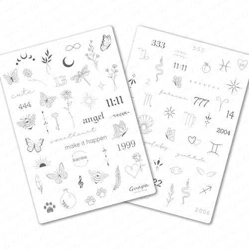 3pcs Pink Tiny Tattoos Practice Skin Silicone Tattoo Skin Tiny Tattoo Stencil Over 80 Pattens Fine Line Practice Sheet